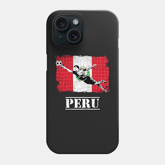 Peru Soccer Goalie Goal Keeper Shirt Phone Case by zeno27