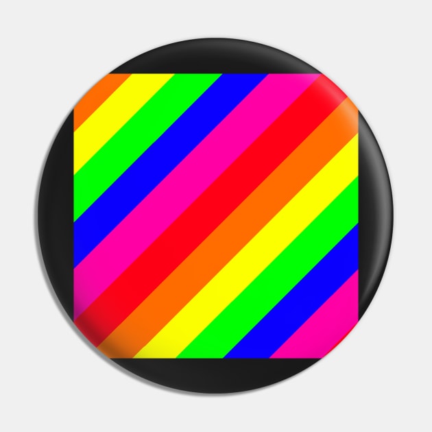 Rainbow stripe pattern Pin by HeavenlyTrashy