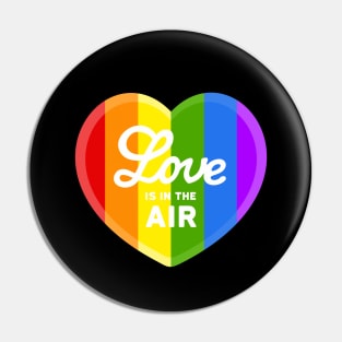 Rainbow Love is in the Air Pin