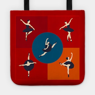 5 classic dancers in tutu Tote