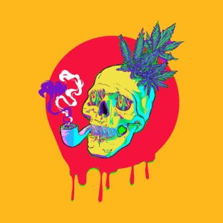 Awesome Trippy Chronic Skull Pineapple T-Shirt