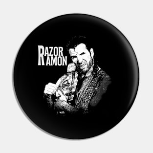 Razor Ramon Black And White Pin