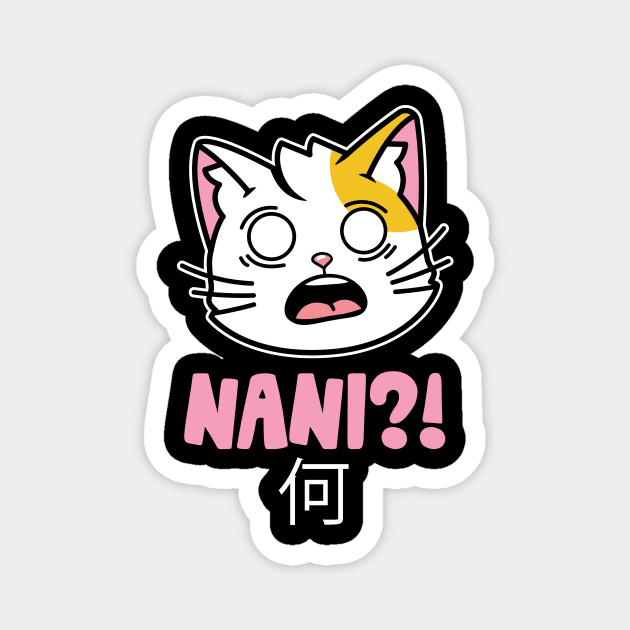 Nani What Japanese Cat Magnet by The WYLD Tribe