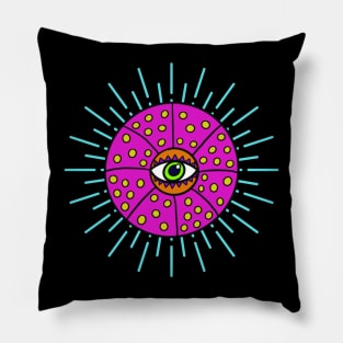 Yayoi Kusama Inspired Flower Eye with Starburst Pillow