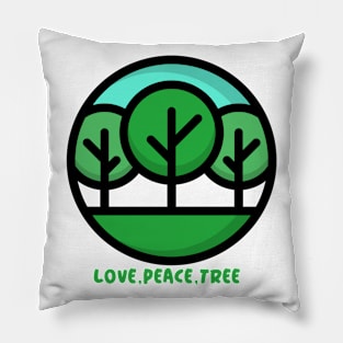 Love Peace Tree Pillow