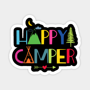 Arrow Camper Happy Summer Camp Camping Gift Men Women Kids Magnet