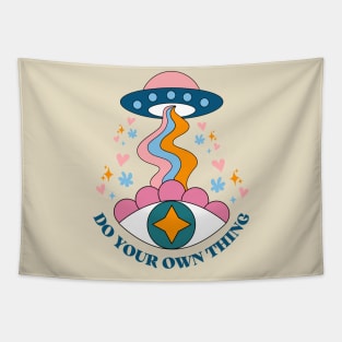 Ufo Psychedelic Aliens Tapestry