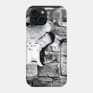 Cheetah Black and White Spray Paint Wall Phone Case