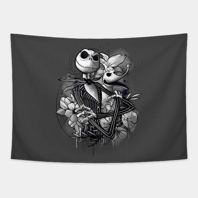 Nightmare in grayscale Tapestry by Fan.Fabio_TEE