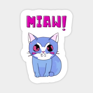 Cat Meow - Cute and Playful Cat Design for Cat Lovers Magnet