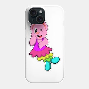 Cat at Dance with Skirt Phone Case