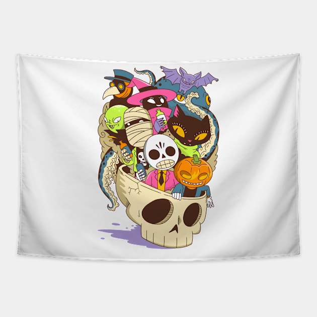 The Lil Horrors Tapestry by geolaw