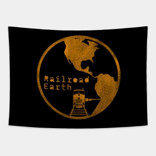 Railroad Earth stencil design Tapestry