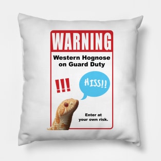 Western Hognose on Duty (larger version) Pillow