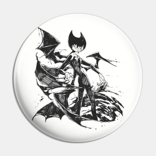 Bendy Black Demon Pin