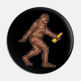 8-bit Bigfoot with a Beer Pin