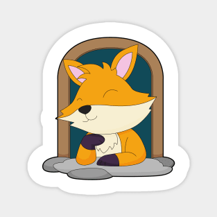 Fox in a Window Magnet