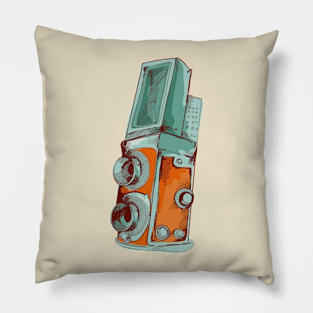 old camera Pillow by Seelie7