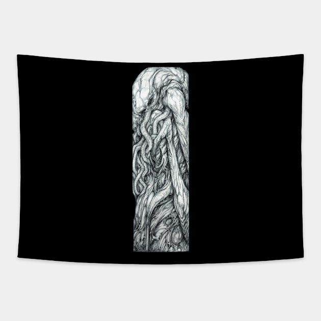 Cthulhu Totem T-Shirt Tapestry by TentaclesAndTeeth