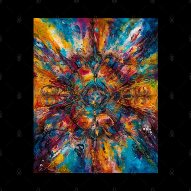 Harmonious Fusion: The Dance of Colors in Abstract Mandala by Rolling Reality