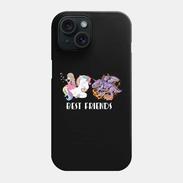 Best Friends Unicorn T-Rex Phone Case by unicorn shirt