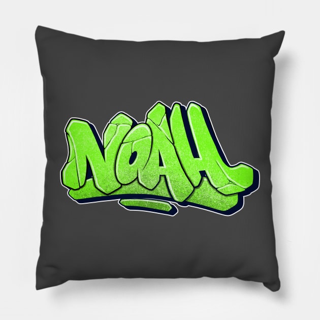 Noah - Graffiti name Pillow by joax