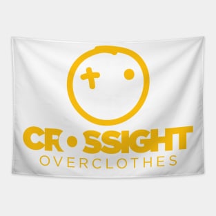 Crossight Overclothes Logo - Yellow Orange Tapestry