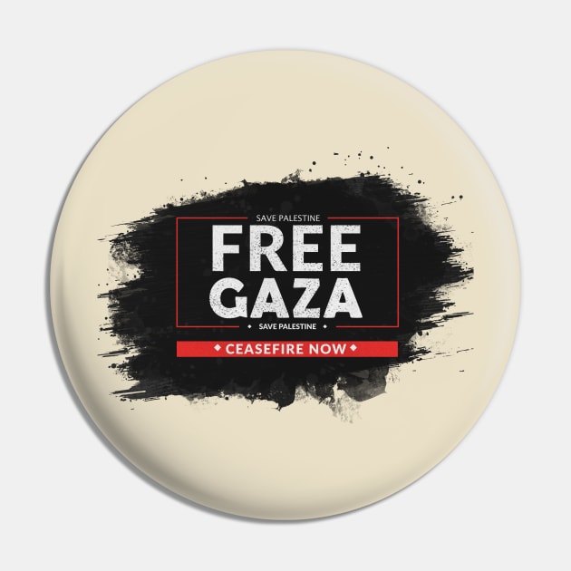 Free Gaza & Save Gaza Pin by IKAT