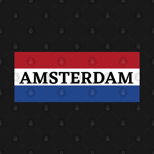 Amsterdam City in Dutch Flag by aybe7elf