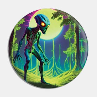 Creature Wandering in the Woods Pin