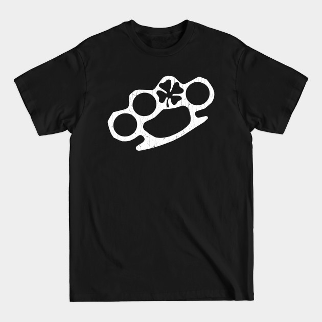 Discover IRISH Brass Knuckles with Shamrock (vintage look) - Irish - T-Shirt