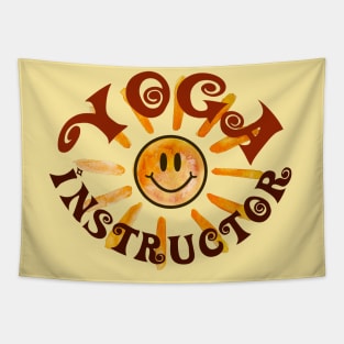 Yoga Instructor Happy Face Sunshine Tapestry