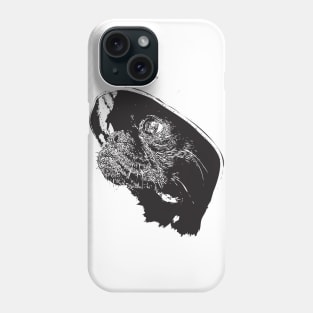 Black dog face chihuahua Phone Case