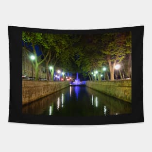 Nimes At Night Tapestry