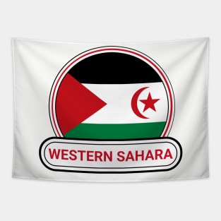 Western Sahara Country Badge - Western Sahara Flag Tapestry