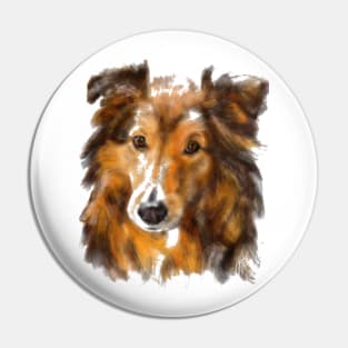 Sweet Affectionate Sheltie Shetland Sheepdog Pin