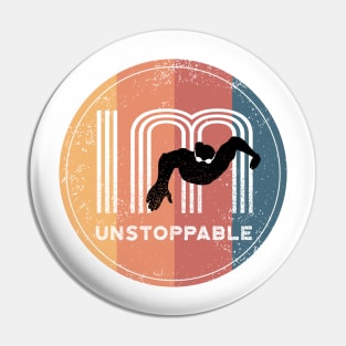 Retro IM unstoppable Mens Swimming 1 Pin