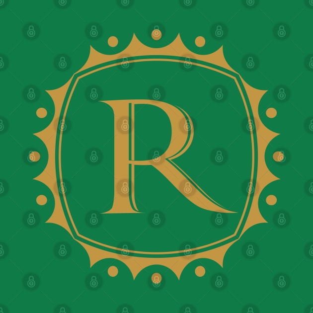 Royal Letter R by GeeTee