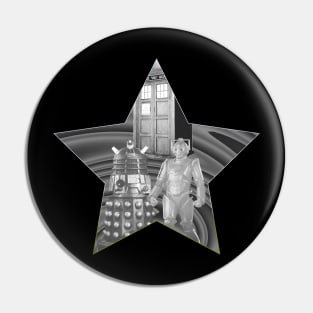 vintage black and white tardis dr who Pin