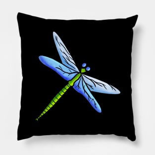 Blue Dragonfly Pillow