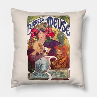 Bieres de la Meuse (1897) Pillow