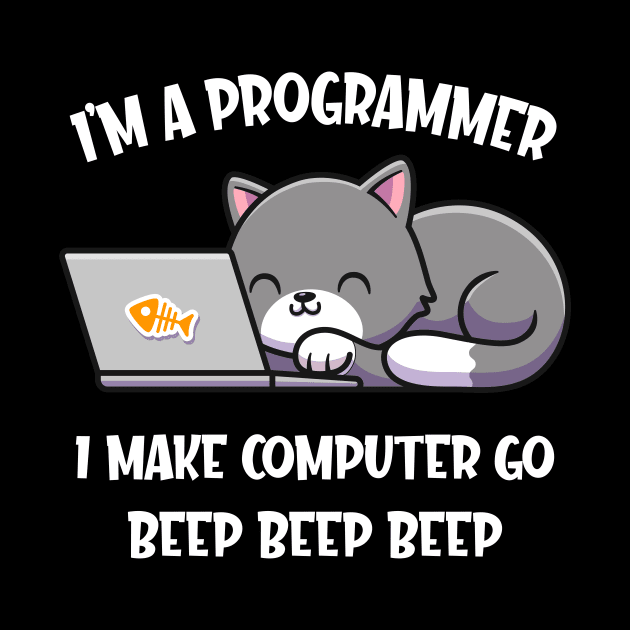 Funny Computer Cat Programmer Computer Scientist by Foxxy Merch