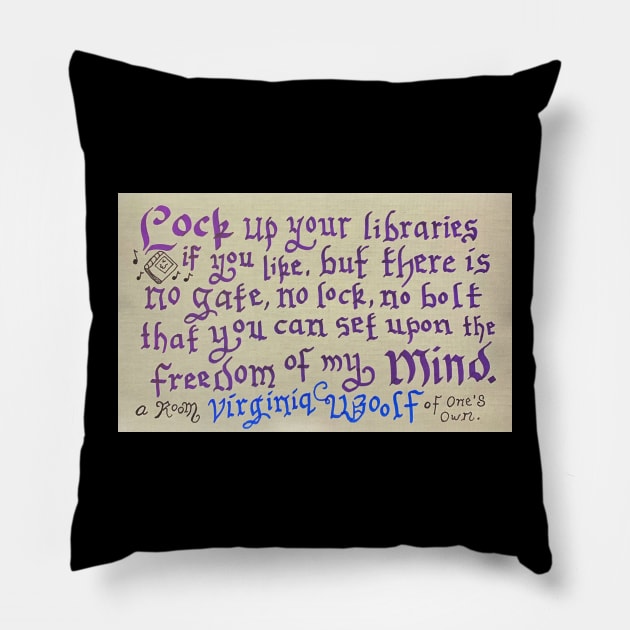 Virginia Woolf Quote Pillow by TheBookTreeFairy