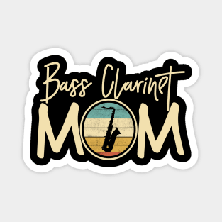 Marching Band - Funny Retro Bass Clarinet Mom Gift Magnet