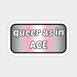 Queer as in... Ace - Demigirl Flag Magnet