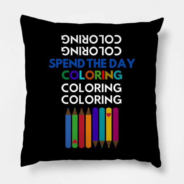 Coloring Colorist Pillow by Nice Surprise