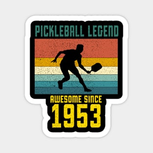 Pickleball Legend Awesome Since 1953 Retro 70th Birthday Magnet