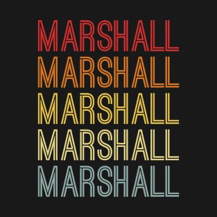 Marshall Name Vintage Retro Pattern T-Shirt