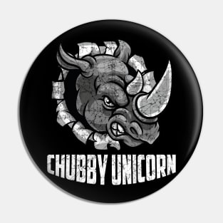 Angry Chubby Unicorn Rhino Gift Pin