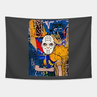 Ethereum - Pixelated Male NFT: Dive into the Digital World with Dark Eyes on TeePublic Tapestry